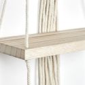 Etagère murale 25cm bohème en corde et plateau en bois