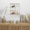 Etagère décorative dorée en métal martelé