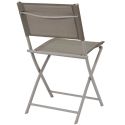 SANAE - Lot de 4 Chaises de Jardin Pliantes Beige