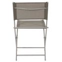 SANAE - Lot de 4 Chaises de Jardin Pliantes Beige
