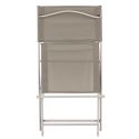 SANAE - Lot de 4 Chaises de Jardin Pliantes Beige