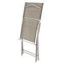 SANAE - Lot de 4 Chaises de Jardin Pliantes Beige
