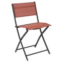 SANAE - Lot de 4 Chaises de Jardin Pliantes terracotta