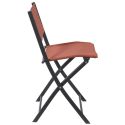 SANAE - Lot de 4 Chaises de Jardin Pliantes terracotta