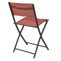 SANAE - Lot de 4 Chaises de Jardin Pliantes terracotta