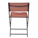 SANAE - Lot de 4 Chaises de Jardin Pliantes terracotta