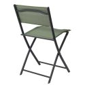 SANAE - Lot de 4 Chaises de Jardin Pliantes Kaki