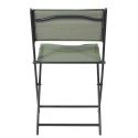 SANAE - Lot de 4 Chaises de Jardin Pliantes Kaki