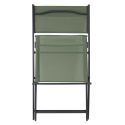 SANAE - Lot de 4 Chaises de Jardin Pliantes Kaki
