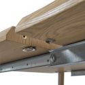 LYPSI - Table repas extensible 6-8 personnes en MDF aspect chêne bords biseautés