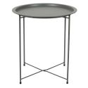 SELENA - Table d'appoint en métal vert olive avec plateau amovible SELENA - Table d'appoint en métal vert olive avec plateau amovible