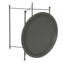 SELENA - Table d'appoint en métal vert olive avec plateau amovible