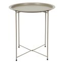 SELENA - Table d'appoint en métal beige avec plateau amovible SELENA - Table d'appoint en métal beige avec plateau amovible