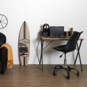 REIKI - Chaise de bureau à roulettes noire assise polypropylène