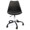 REIKI - Chaise de bureau à roulettes noire assise polypropylène