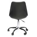 REIKI - Chaise de bureau à roulettes noire assise polypropylène
