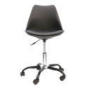 REIKI - Chaise de bureau à roulettes noire assise polypropylène