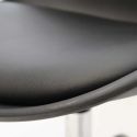 REIKI - Chaise de bureau à roulettes noire assise polypropylène