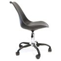 REIKI - Chaise de bureau à roulettes noire assise polypropylène