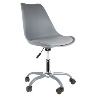 REIKI - Chaise de bureau à roulettes grise assise polypropylène