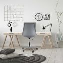 REIKI - Chaise de bureau à roulettes grise assise polypropylène