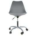 REIKI - Chaise de bureau à roulettes grise assise polypropylène