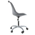 REIKI - Chaise de bureau à roulettes grise assise polypropylène