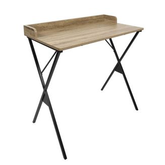 DARA - Bureau structure métallique plateau aspect bois