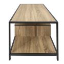 EDDY - Table basse en métal noir et plateaux aspect bois
