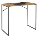 KLINT - Bureau structure métallique noir et plateau MDF aspect bois