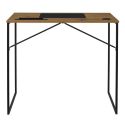 KLINT - Bureau structure métallique noir et plateau MDF aspect bois