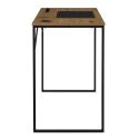KLINT - Bureau structure métallique noir et plateau MDF aspect bois