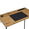 KLINT - Bureau structure métallique noir et plateau MDF aspect bois