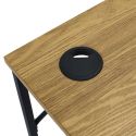 KLINT - Bureau structure métallique noir et plateau MDF aspect bois