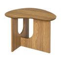 KALIOPE - Table d'appoint forme organique et piètement graphique en MDF aspect chêne