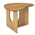 KALIOPE - Table d'appoint forme organique et piètement graphique en MDF aspect chêne