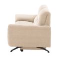 MALKO - Canapé relax électrique 3 places tissu polyester beige