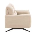 MALKO - Canapé fixe 2 places tissu polyester beige
