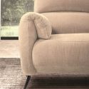MALKO - Ensemble Canapé relax électrique + canapé fixe tissu polyester beige