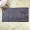 Tapis 60x110cm Imitation Fourrure Fine Gris Anthracite
