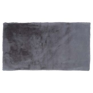 Tapis 60x110cm Imitation Fourrure Fine Gris Anthracite