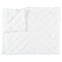 Plaid Flanelle Damier Blanc et Beige 120x150cm, Doux et Confortable, Lavable en Machine