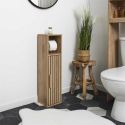 PAJAN - Meuble dérouleur papier toilettes 1 Portes Effet Bois avec Tasseaux PAJAN - Meuble dérouleur papier toilettes 1 Portes Effet Bois avec Tasseaux