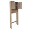 PAJAN - Meuble pour Toilettes 2 Portes Effet Bois avec Tasseaux
