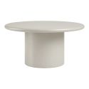 NAVALIA - Table basse ronde pied central en MDF laqué sable