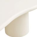 PALMA - Table basse Ovale 3 Pieds MDF Aspect Ciment Gris Clair