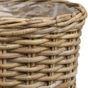 KALINDA - Lot de 2 Cache-Pots Ø27cm et Ø18cm en Rotin Kubu Tressé