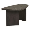 VALENTIANE - Table Basse en MDF Aspect Bois Foncé Pieds Asymétriques