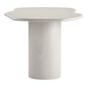 ORGANIC - Table Repas 200cm en MDF et Ciment Gris clair Plateau Vague