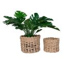 PENELOPE - Lot de 2 Paniers Ronds en Papier Imitation Rotin